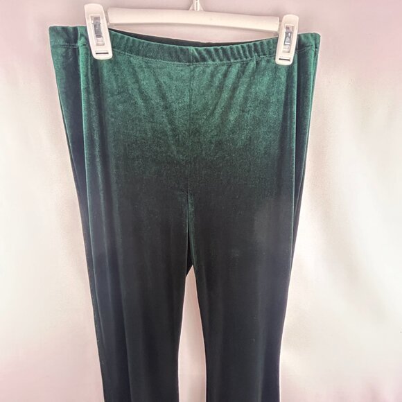 Twik Emerald Green Velvet Flare Legging Holiday Festive – Large - Picture 4 of 7